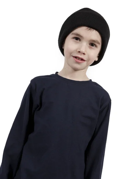 Cute little boy with hat on — Stock Photo, Image