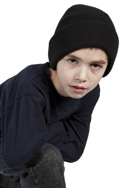 Cute little boy with hat on — Stock Photo, Image
