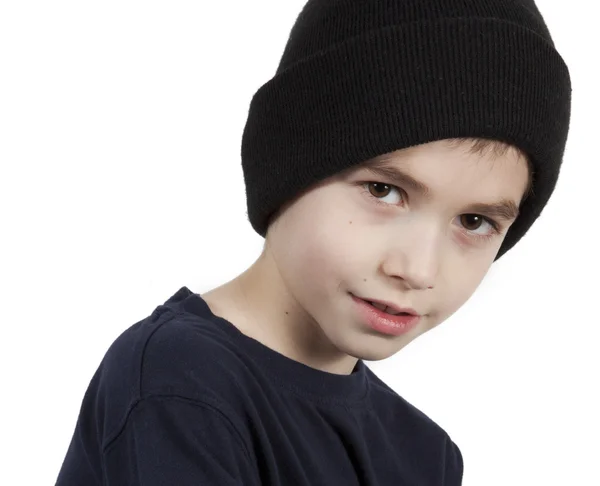 Cute little boy with hat on — Stock Photo, Image