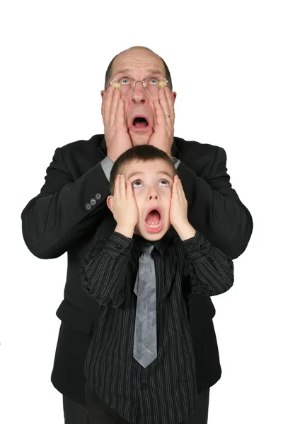 Big Business Man and Little Business Man — Stock Photo, Image