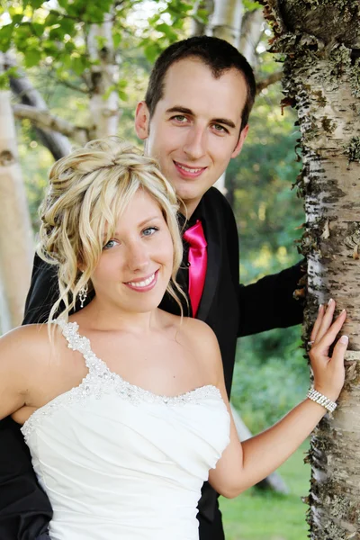 Bröllop - bruden och brudgummen — Stockfoto