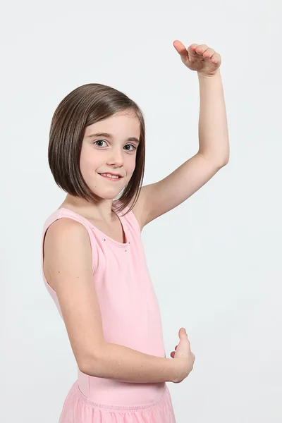 Little dancer girl posing — Stock Photo, Image