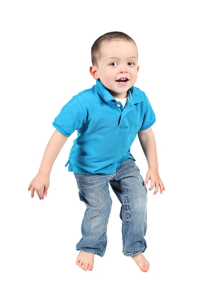 Bambino ragazzo in posa per la fotocamera — Foto Stock
