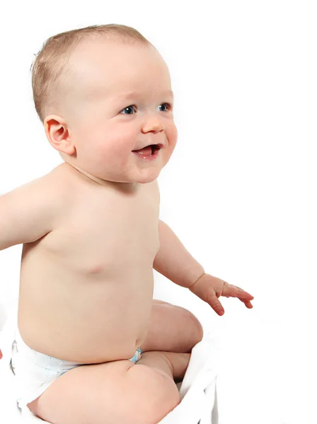 Söt baby boy poserar för kameran — Stockfoto