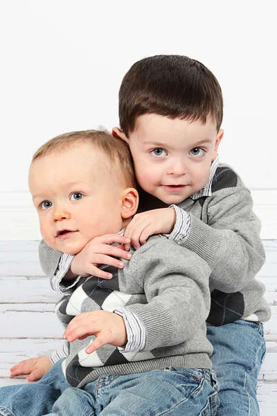 Little boys in pullovers — Stock Photo, Image