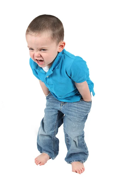 Babyjongen poseren voor de camera — Stockfoto