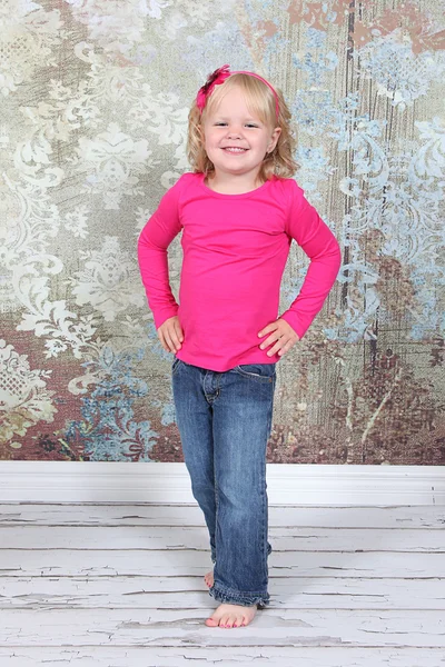 Little Girl Posing in Studio — Stock Photo, Image