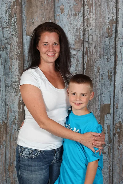 Mother and boy smiling — Stock Photo, Image