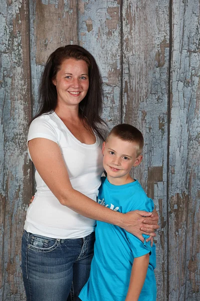 Mother and boy smiling — Stock Photo, Image