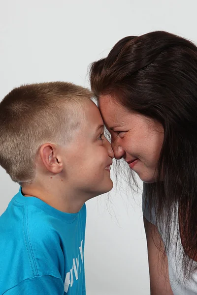 Mother and son laughing — Stock Photo, Image