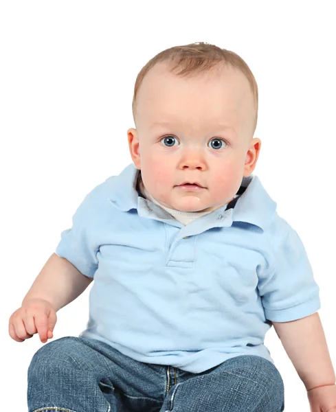 Baby boy posing for camera Stock Picture