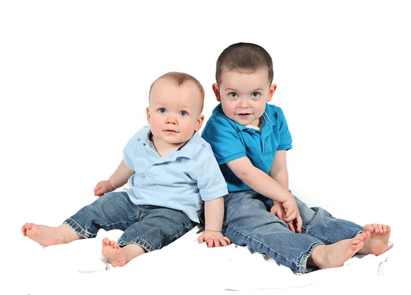 Little boys posing in studio Stock Photo