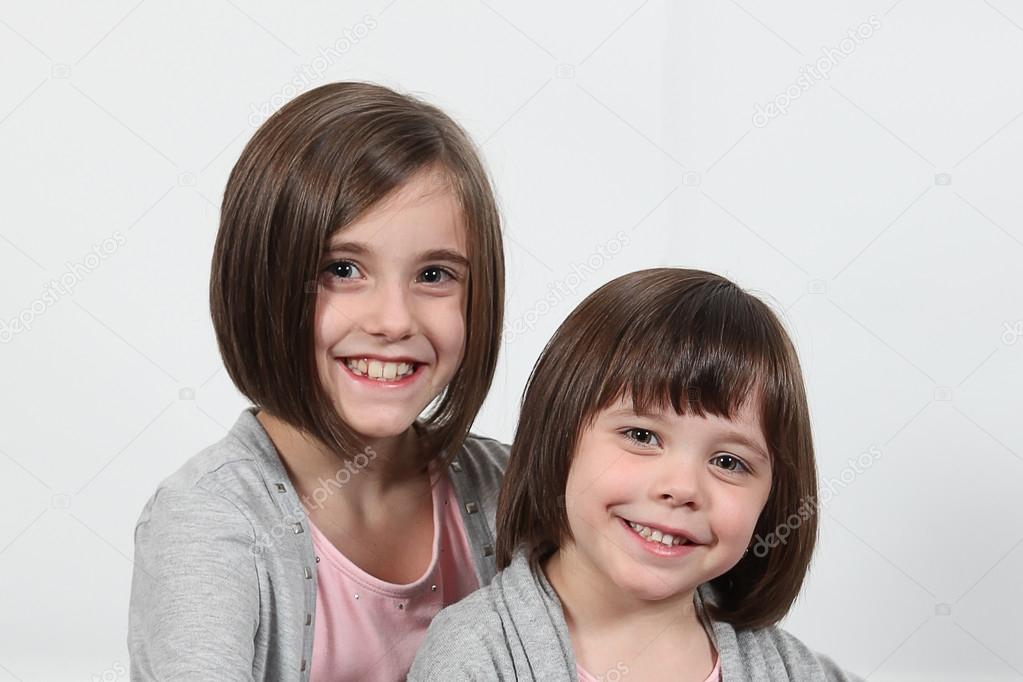 Little girls posing