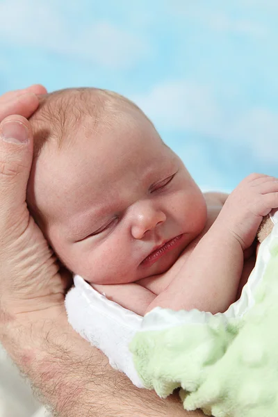 Newborn baby boy sleeping — Stock Photo, Image