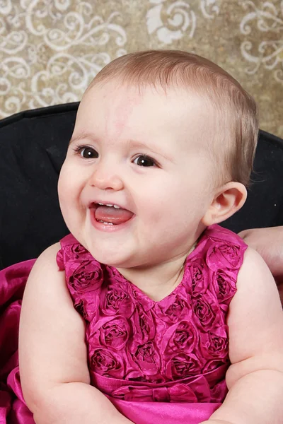 Beautiful Little Girl in pink dress — Stock Photo, Image