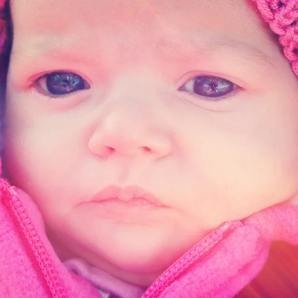 Doce bebê menina closeup — Fotografia de Stock