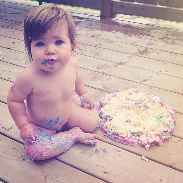 Pastel de bebé y cumpleaños —  Fotos de Stock