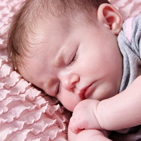 Newborn baby girl sleeping — Stock Photo, Image