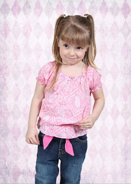 Beautiful Little Girl Posing in Studio — Stock Photo, Image