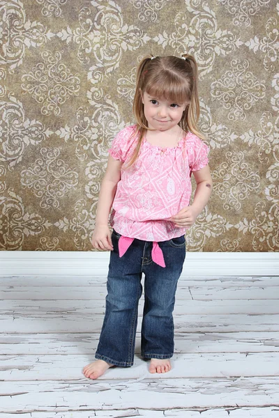 Beautiful Little Girl Posing in Studio — Stock Photo, Image