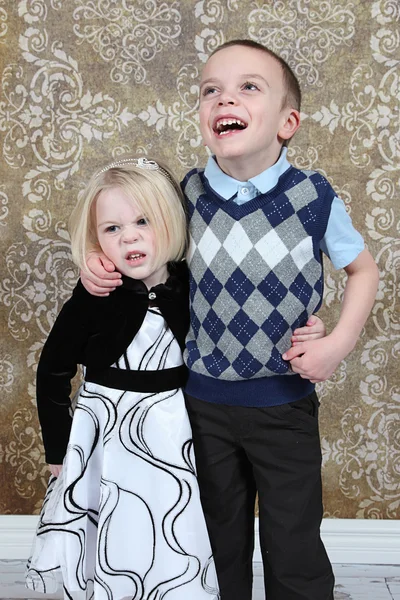 Adorable little brother and Sister — Stock Photo, Image