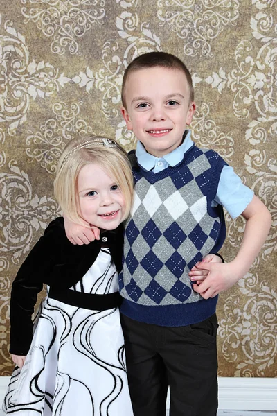 Adorable little brother and Sister — Stock Photo, Image