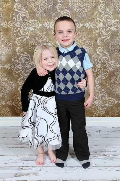 Adorable little brother and Sister — Stock Photo, Image