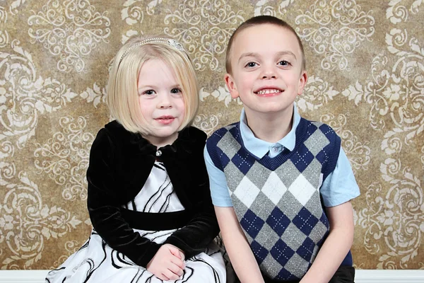 Adorable little brother and Sister — Stock Photo, Image