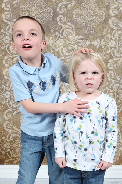 Adorable little brother and Sister — Stock Photo, Image