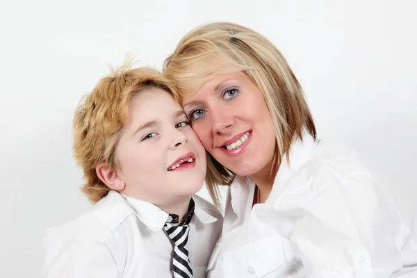 Little boy and mother posing — Stock Photo, Image