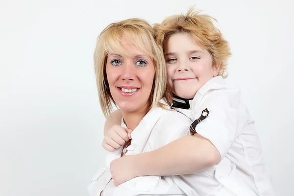 Little boy and mother posing — Stock Photo, Image