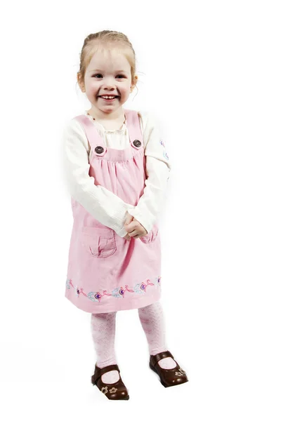 Чарівна маленька дівчинка посміхається — стокове фото