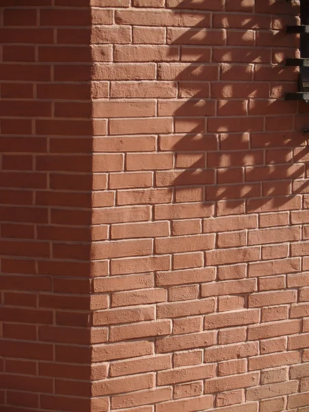 Ladrillos pared con escalera sombra — Foto de Stock