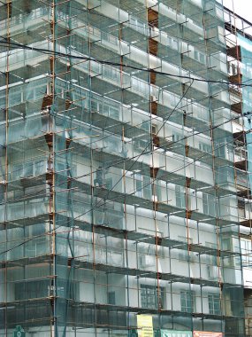 İskele yapısı-inşaat sitesinde