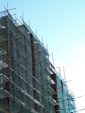 İskele yapısı-inşaat sitesinde
