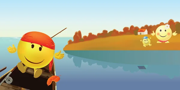 Gülen mevsim. Sonbahar Balık tutma