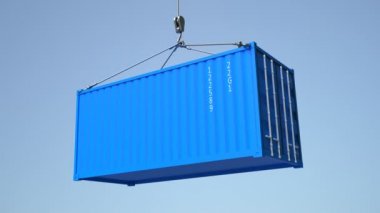 Yüksek kaliteli 3d render nakliye konteyner taşıma sırasında 