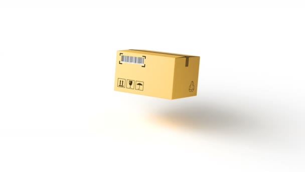 Дрон доставки з поштовим пакетом — стокове відео