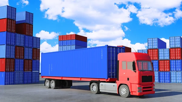 Foreman'ın denetim kapsayıcılarını kutusu kargo navlun gemiden yükleme