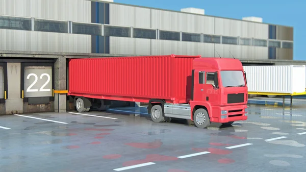 Cargo Transportation - Truck in the warehouse