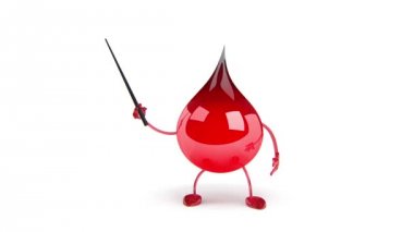 Kırmızı kan damla çizgi film karakteri