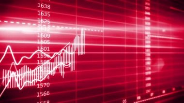 Bilgisayar monitör ekranında mali grafik