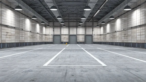 bazı ürünler ile geniş bir modern depo