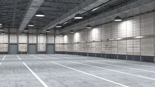 bazı ürünler ile geniş bir modern depo