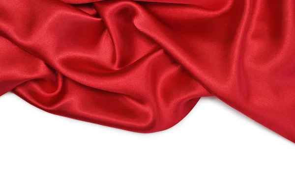 Red satin silk fabric — Stock Photo, Image