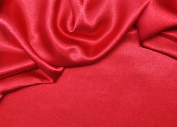 Red satin silk fabric — Stock Photo, Image