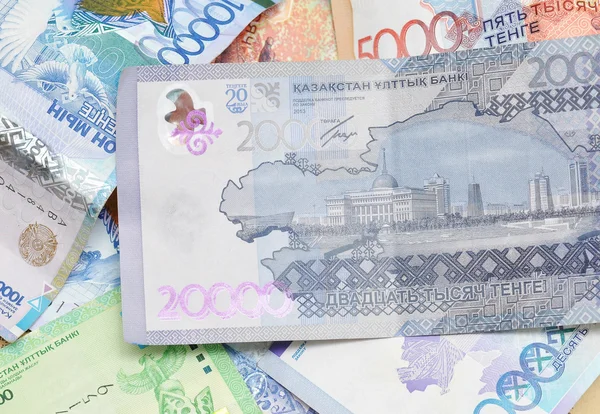 Peníze Kazachstán Tenge. — Stock fotografie