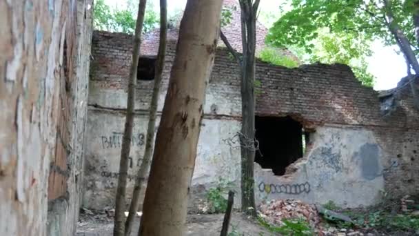 Lugar Abandonado Velha Casa Destruída — Vídeo de Stock
