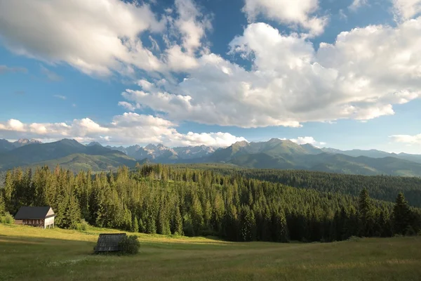 Panorama das Montanhas Cárpatas — Fotografia de Stock