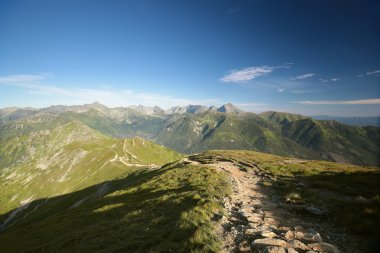 alacakaranlıkta Tatra Dağları.